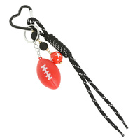 FOOTBALL WRISTLET KEYCHAIN BAG CHARM